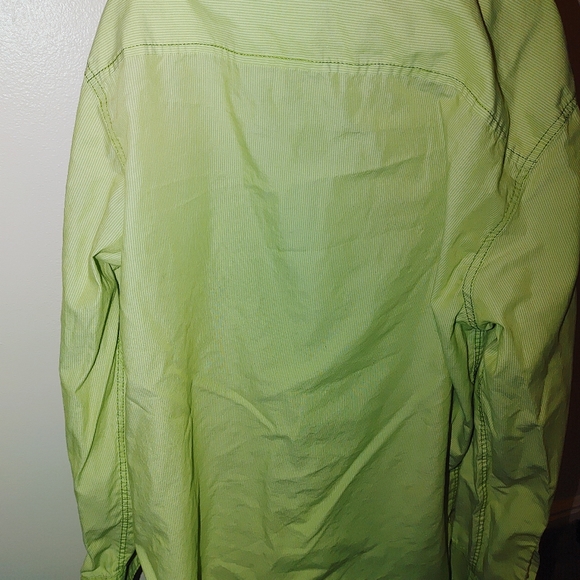 Mens Green Button Down Collard Dress Shirt - Picture 5 of 8